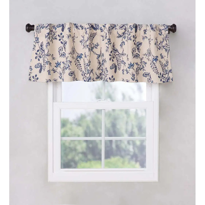 Plow & Hearth Floral Tailored Window Valance Perigold